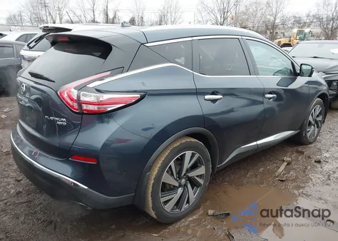 2015 Nissan Murano Platinum из США, поврежденный, VIN 5N1AZ2MH9FN261222